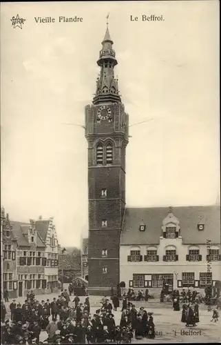 Ak Gand Gent Ostflandern, Exposition Internationale 1913, La Vieille Flandre, Le Beffroi