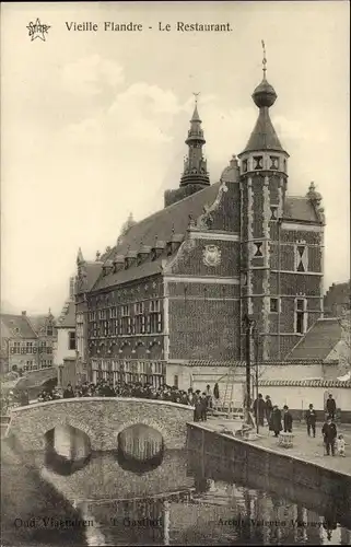 Ak Gand Gent Ostflandern, Exposition Internationale 1913, La Vieille Flandre, Le Restaurant