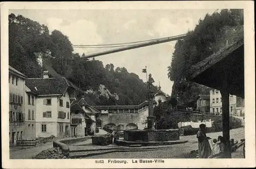 Ak Fribourg Freiburg Stadt Schweiz, La Basse-Ville
