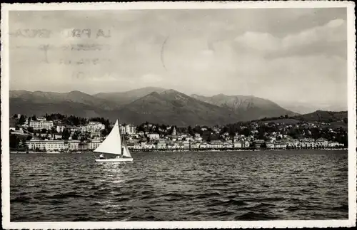 Ak Lugano Kanton Tessin Schweiz, visto dal lago
