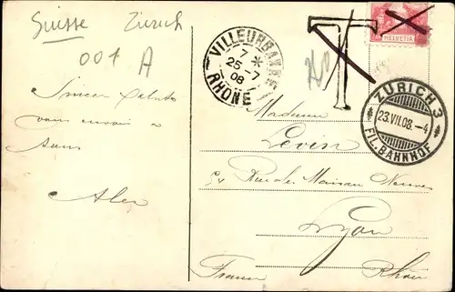 Ak Zürich Stadt Schweiz, Quaibrücke und Hotel Bellevue