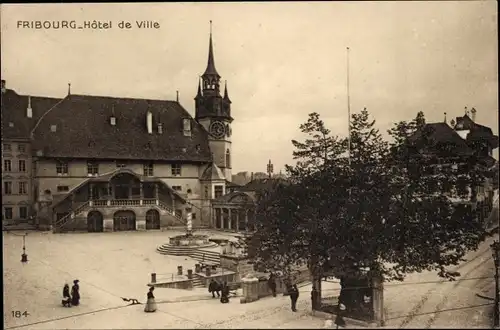 Ak Fribourg Freiburg Stadt Schweiz, Hotel de Ville