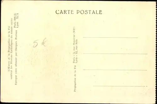 Ak Un père jesuite francais soigne un malade dans son dispensaire a la campagne, kath. Mission