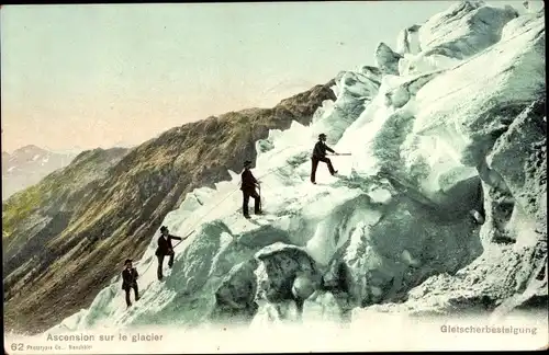 Ak Ascension sur le glacier, Gletscherbesteigung