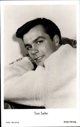 Ak Skirennläufer Toni Sailer, Portrait, Rüdel Verlag