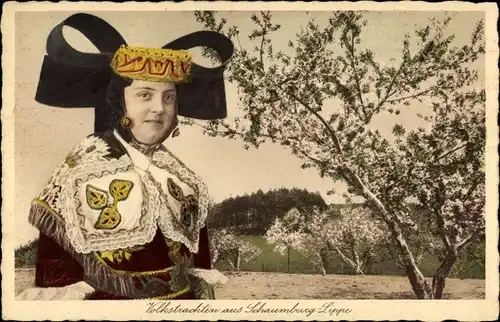 Ak Volkstrachten aus Schaumburg-Lippe