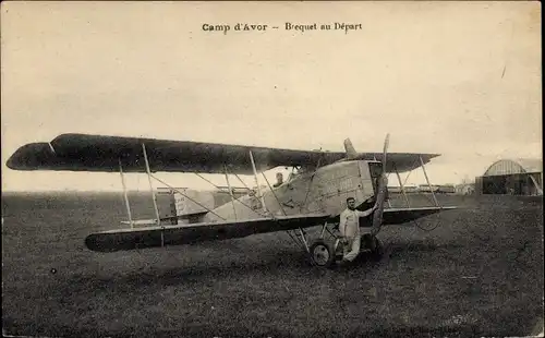 Ak Avor Avord Cher, Camp d'Avor, Brequet au Depart, Flugpionier, Flugzeug