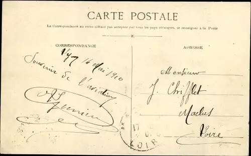 Ak Lyon Rhône, Aviation, Molon, Monoplan Bleriot, Flugzeug, Flugpionier