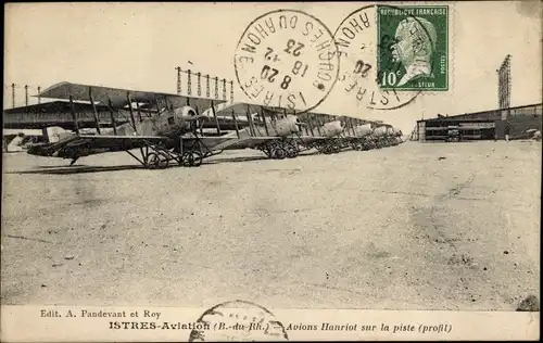 Ak Istres Bouches-du-Rhône, Avions Hanriot sur la piste