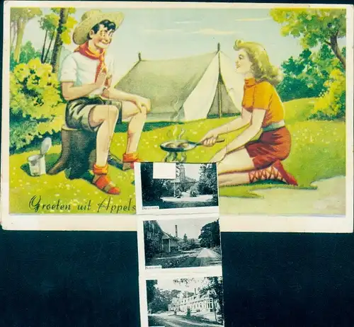 Leporello Ak Appelscha Fryslân Friesland Niederlande, Compagnonhotel, Sanatorium