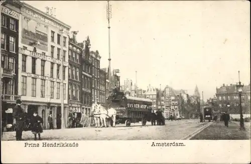 Ak Amsterdam Nordholland Niederlande, Prins Hendrikkade
