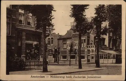 Ak Amsterdam Nordholland Niederlande, Middenweg hoek Zacharias Jansestraat