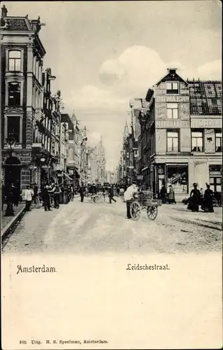 Ak Amsterdam Nordholland Niederlande, Leidschestraat