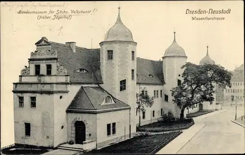 Ak Dresden Neustadt, Wiesenthorstraße, Landesmuseum für Sächs. Volkskunst