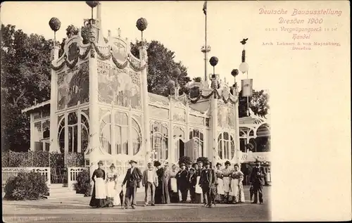 Ak Dresden, Bauaustellung 1900, Vergnügungspark