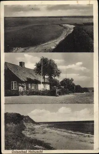 Ak Hohwacht in Schleswig Holstein, Partie am Strand, Wohnhaus