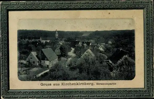 Präge Passepartout Ak Kirchenkirnberg Murrhardt, Straßenpartie im Ort