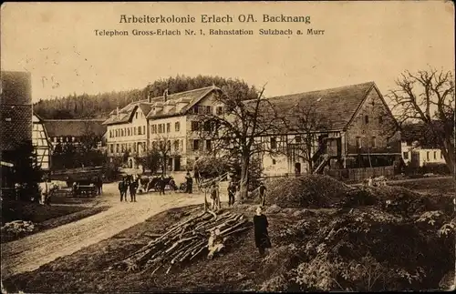 Ak Backnang in Württemberg, Arbeiterkolonie Erlach