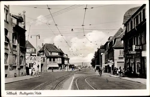 Ak Fellbach in Württemberg, Stuttgarter Platz, Cafe