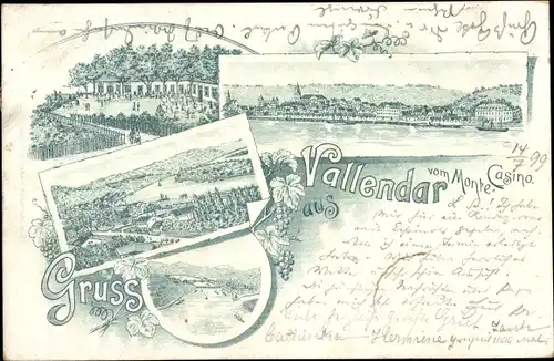 Litho Vallendar am Rhein, Monte Casino, Totalansicht