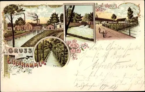 Litho Eisenhammer Tornau Gräfenhainichen in der Dübener Heide, Park, Schleuse