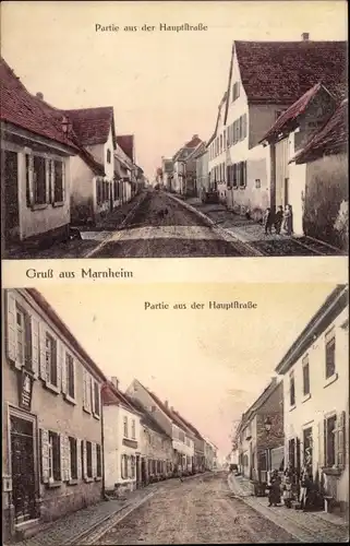 Ak Marnheim im Donnersbergkreis Pfalz, Hauptstraße, Ortsansichten