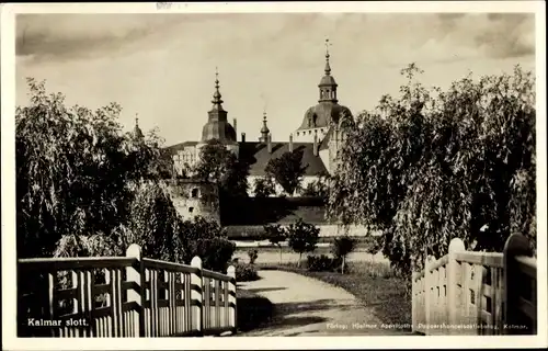 Ak Kalmar Schweden, Blick zum Schloss