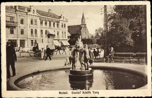 Ak Malmö Schweden, Gustaf Adolfs Torg