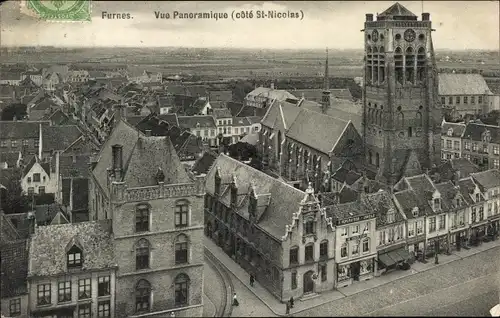 Ak Furnes Veurne Westflandern, Vue Panoramique