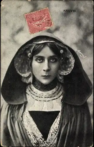 Ak Schauspielerin ? Sylvie, Portrait