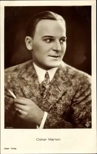 Ak Schauspieler Oskar Marion, Portrait
