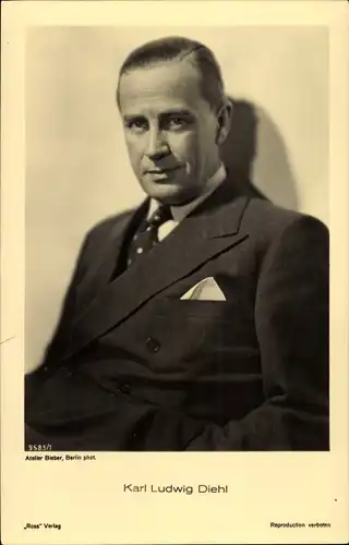 Ak Schauspieler Karl Ludwig Diehl, Portrait