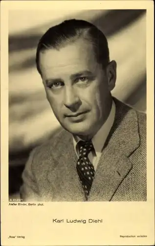 Ak Schauspieler Karl Ludwig Diehl, Portrait