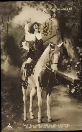 Ak Der Trompeter von Säckingen, Pferd, Behüt Dich Gott...
