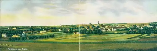 Klapp Ak Triptis in Thüringen, Panorama der Stadt