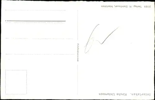 Ak Interlaken Kanton Bern Schweiz, Kirche Unterseen