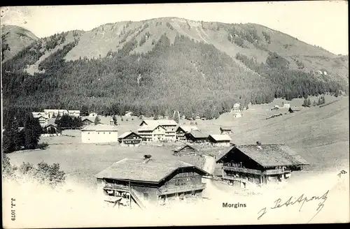 Ak Morgins Kanton Wallis Schweiz, Ort mit Umgebung