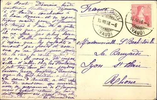 Ak Ballaigues Kanton Waadt et la Dent de Vaulion