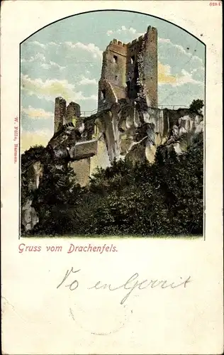 Ak Königswinter am Rhein, Drachenfels