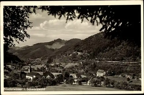 Ak Niederwasser Hornberg im Schwarzwald, Panorama