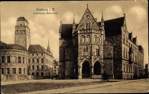 Ak Freiburg im Breisgau, Universitäts-Bibliothek
