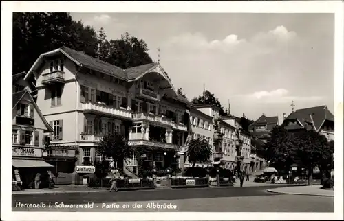 Ak Bad Herrenalb im Schwarzwald, Partie an der Albbrücke