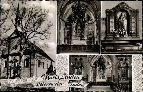 Ak Ottersweier in Baden Württemberg, Wallfahrtskapelle Maria Linden, Altar, Inneres