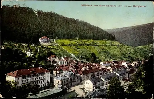 Ak Bad Wildbad im Schwarzwald, mit Sommerberg, Bergbahn