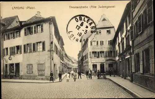 Ak Landau in der Pfalz, Theaterstraße, Alte Judengasse, Brauerei Trifels, Brauerei Silbernagel