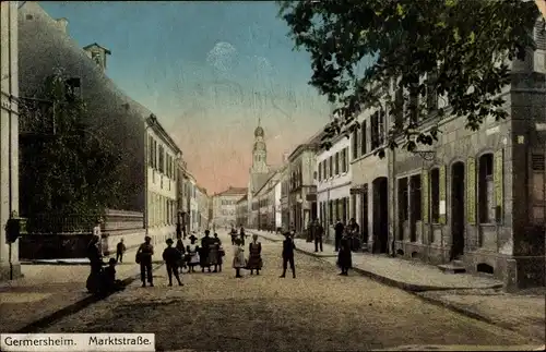 Ak Germersheim in Rheinland Pfalz, Marktstraße