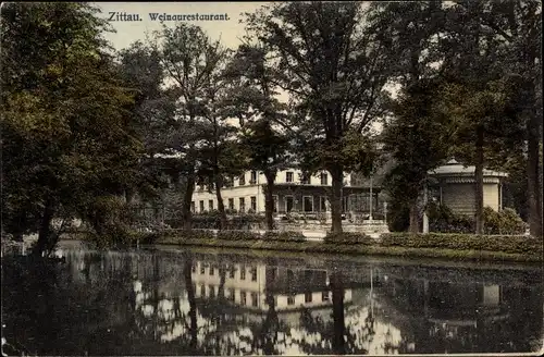 Ak Zittau in Sachsen, Weinaurestaurant