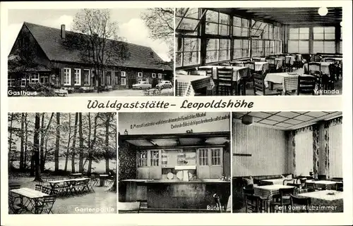 Ak Schapdetten Nottuln, Waldgaststätte Leopoldshöhe, Teil vom Klubzimmer