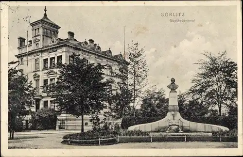 Ak Görlitz in der Lausitz, Goethedenkmal