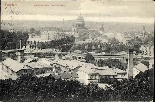 Ak Potsdam, Panorama vom Brauhausberg